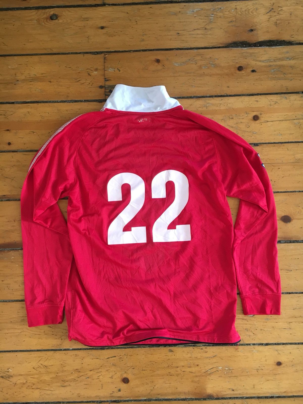 Vintage Vtg 🔥Soccer Long Sleeve Mesh Jersey Size US M / EU 48-50 / 2 - 2 Thumbnail