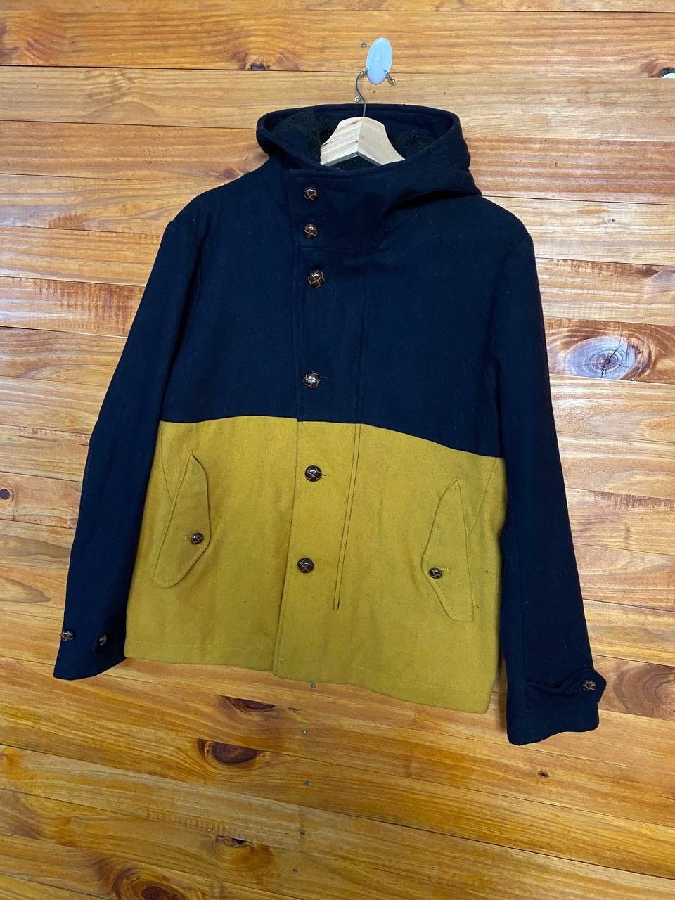 Japanese Brand × RAGEBLUE Rageblue Wool Zipper Hoodie Two Tone Color Size US M / EU 48-50 / 2 - 2 Thumbnail