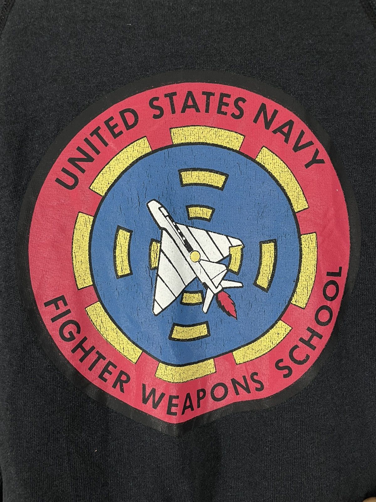 Vintage Vtg 80s United States Navy Fighter Weapons School sweatshirt Size US XL / EU 56 / 4 - 4 Thumbnail