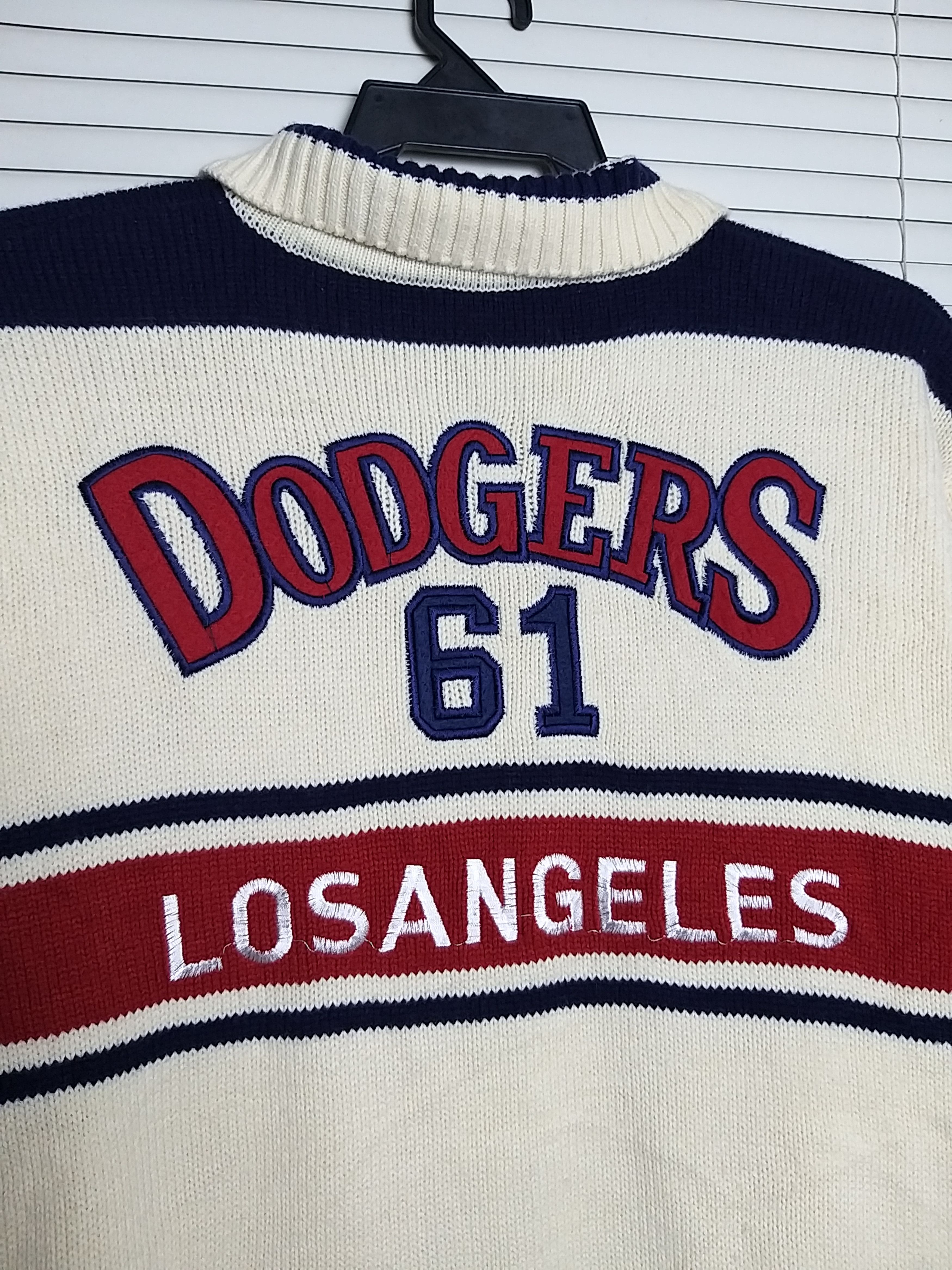MLB VINTAGE LOS ANGELES DODGERS #61 EMBROIDERY KNITWEAR ZIPPER Size US L / EU 52-54 / 3 - 10 Thumbnail