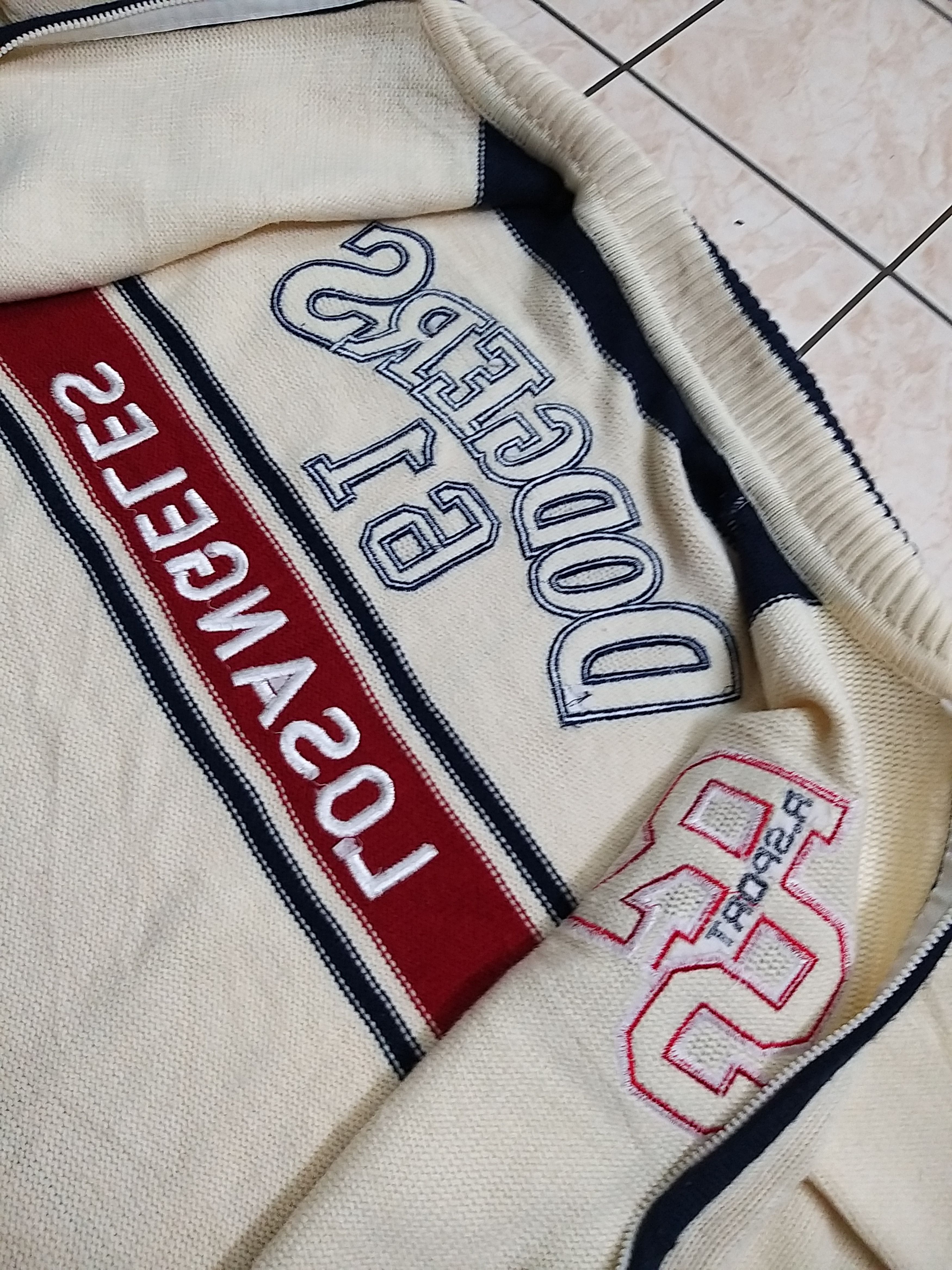 MLB VINTAGE LOS ANGELES DODGERS #61 EMBROIDERY KNITWEAR ZIPPER Size US L / EU 52-54 / 3 - 9 Thumbnail