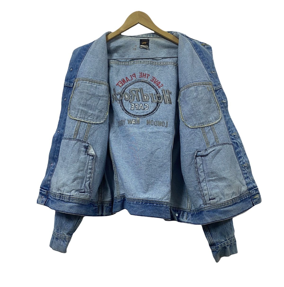 Lee Vintage 🔥 LEE Denim Hard Rock Cafe Jacket Size US XL / EU 56 / 4 - 6 Thumbnail