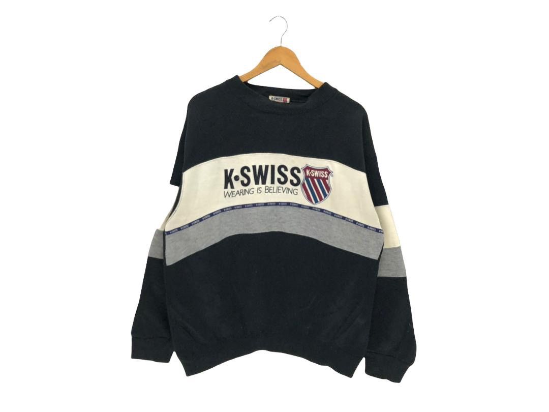 Vintage K-Swiss Sweatshirt Crewneck Pullover Spellout selling Streetwear