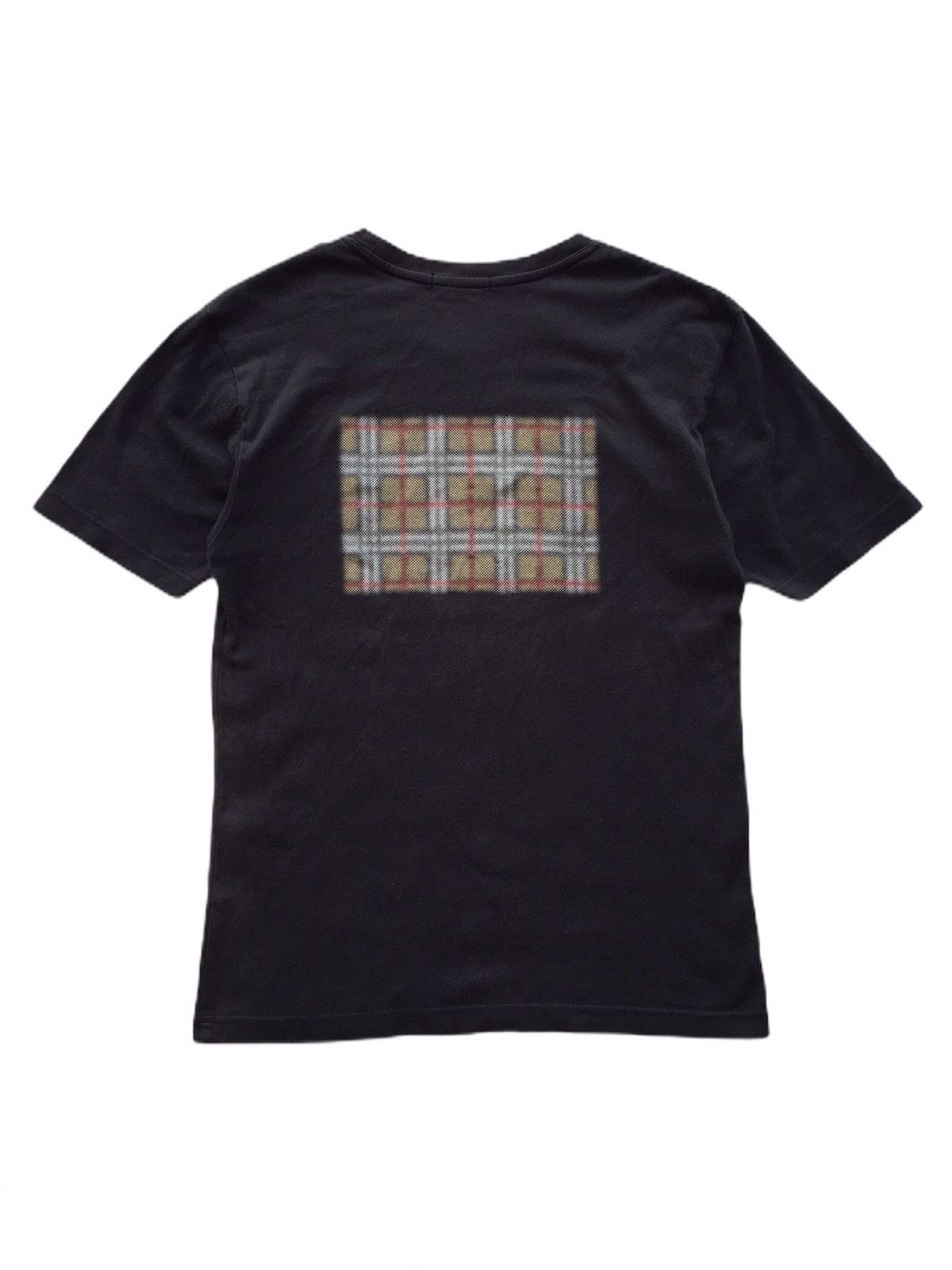 Burberry × Vintage Burberry Black Label Blurry Vision Nova Check Logo Tee Size US S / EU 44-46 / 1 - 2 Thumbnail