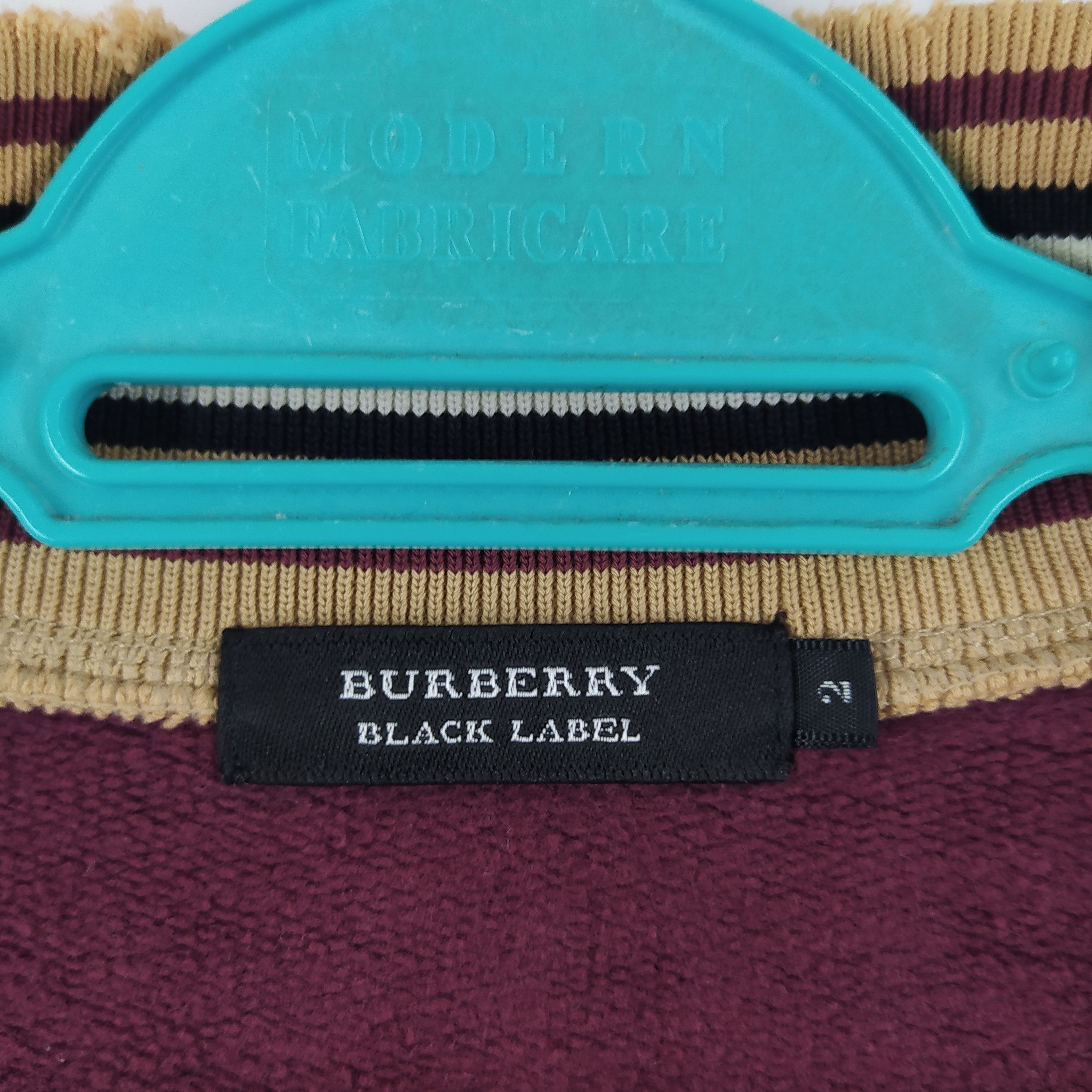 Burberry × Designer Burberry Black Label Maroon Fades Colour Zipper Distressed Size US S / EU 44-46 / 1 - 6 Thumbnail