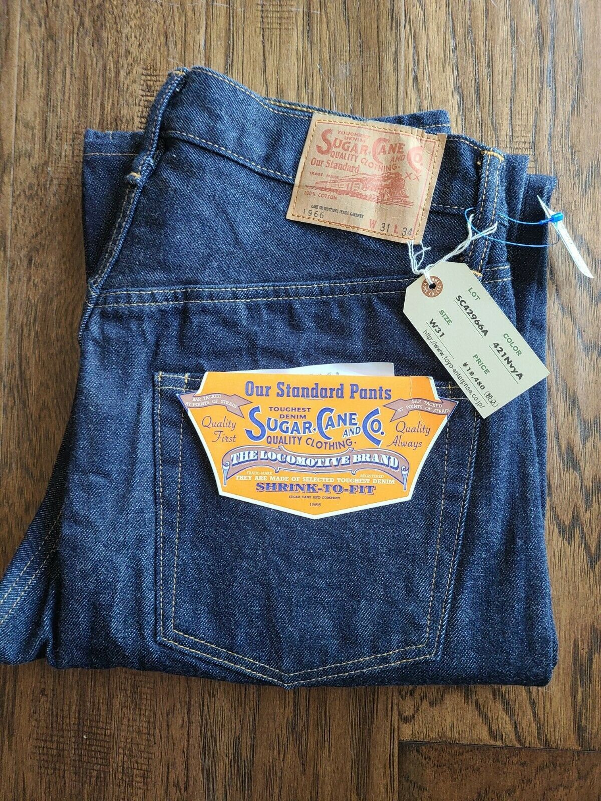 Sugar Cane Japan 14oz. Standard Denim 1966 Model - One Wash