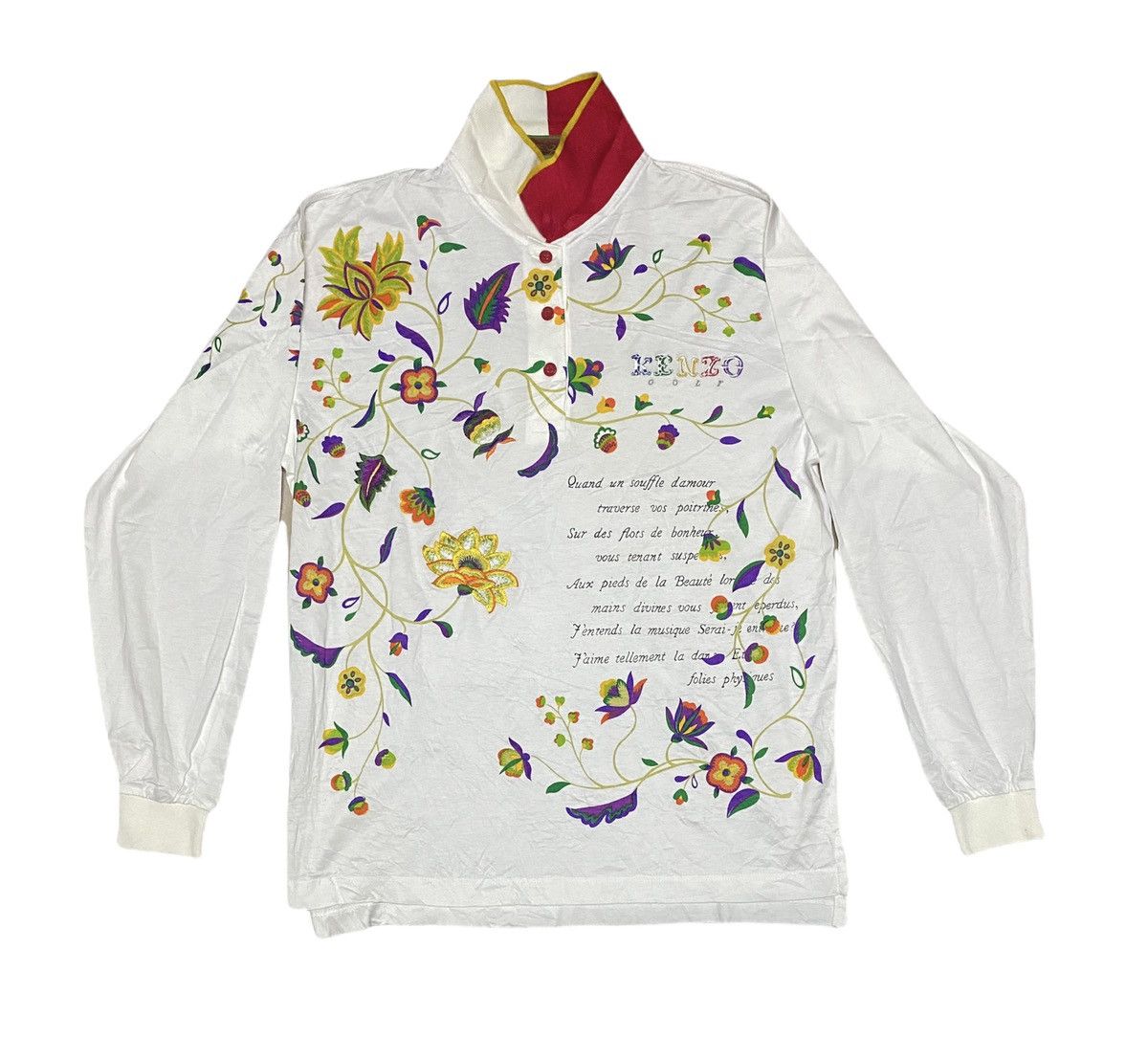 Kenzo Kenzo Floral Golf Long Sleeve Shirt Size US M / EU 48-50 / 2 - 1 Thumbnail