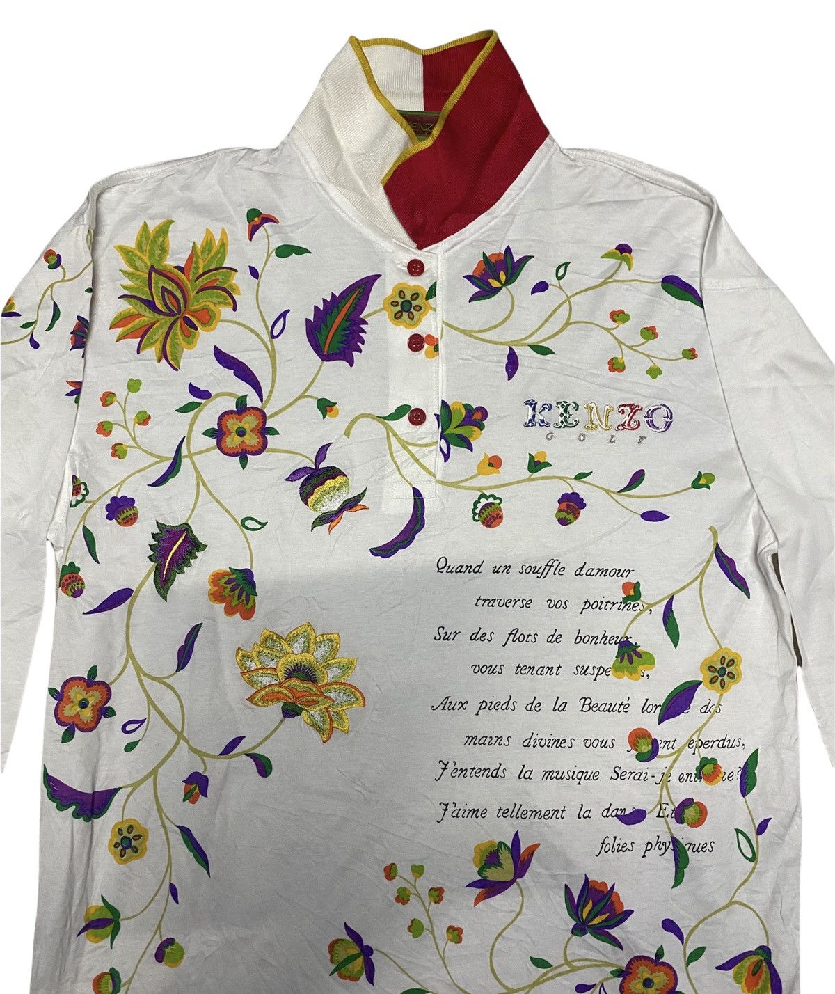 Kenzo Kenzo Floral Golf Long Sleeve Shirt Size US M / EU 48-50 / 2 - 4 Thumbnail