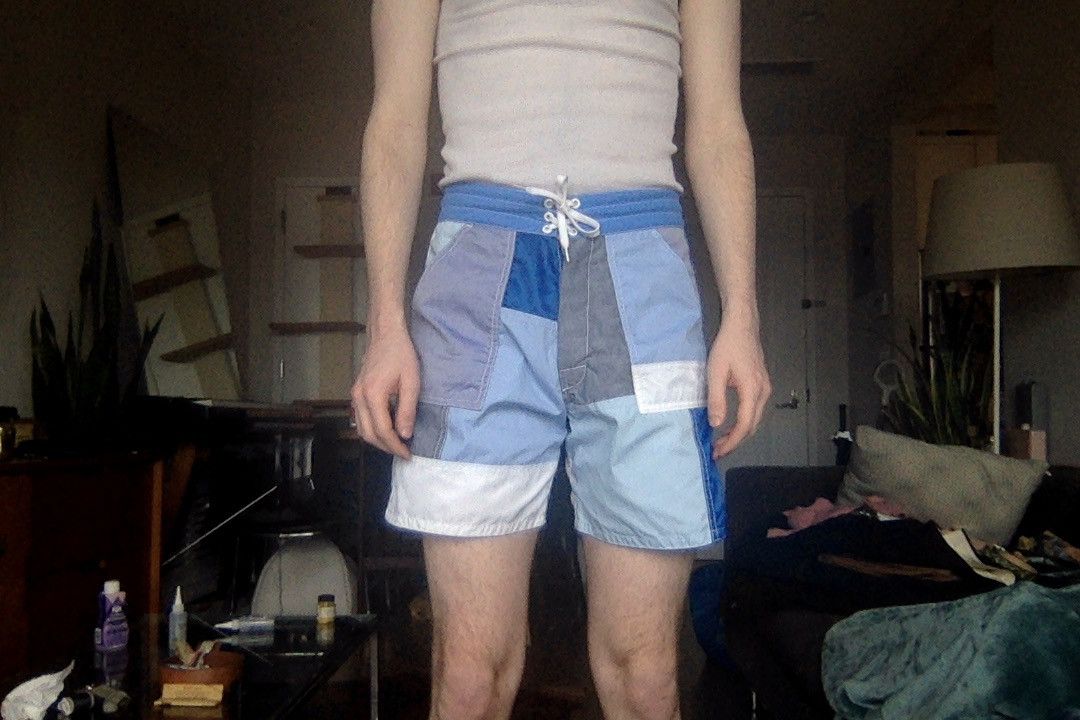 Ganryu FINAL DROP! Ganryu Patchwork Swim Shorts Size US 30 / EU 46 - 7 Thumbnail