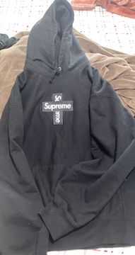 Supreme Cross Box Logo Hoodie Black