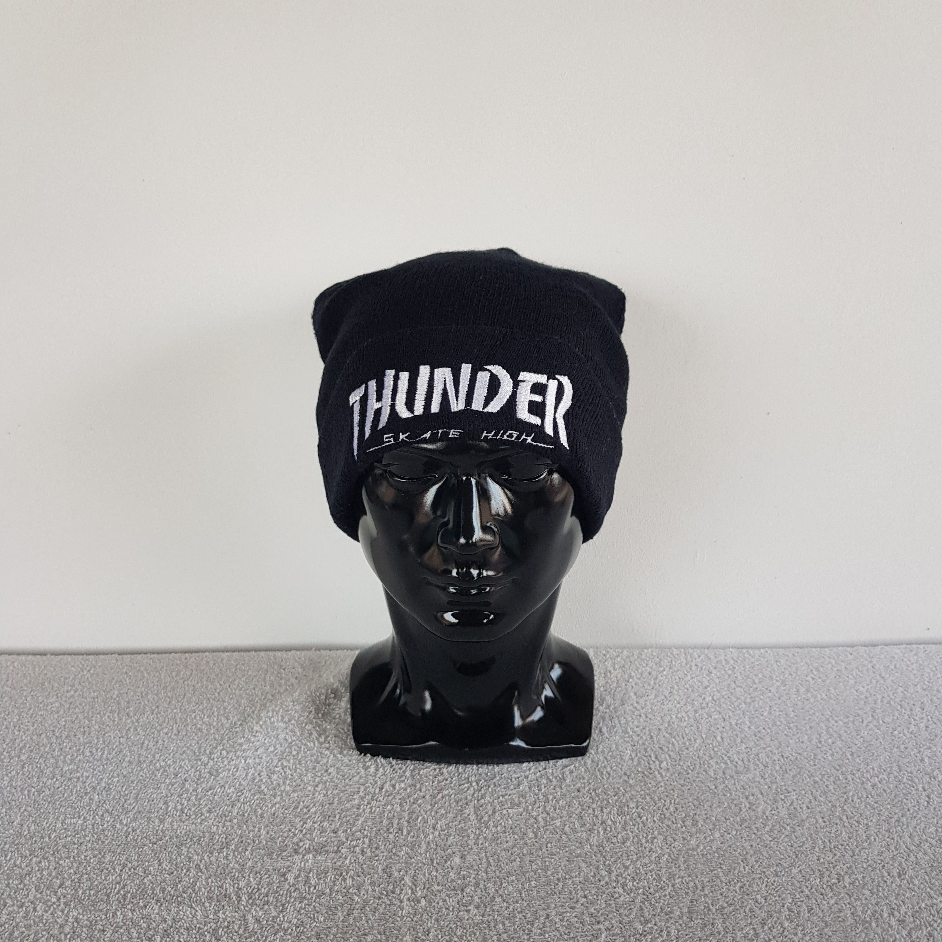 Japanese Brand Thunder Skate High Beanie Snow Cap Japanese Hats Size ONE SIZE - 1 Thumbnail