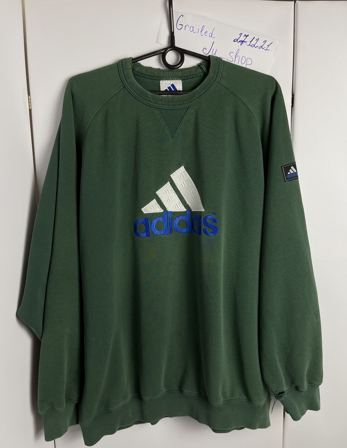 Adidas Equipment vintage sweatshirt big logo distressed
