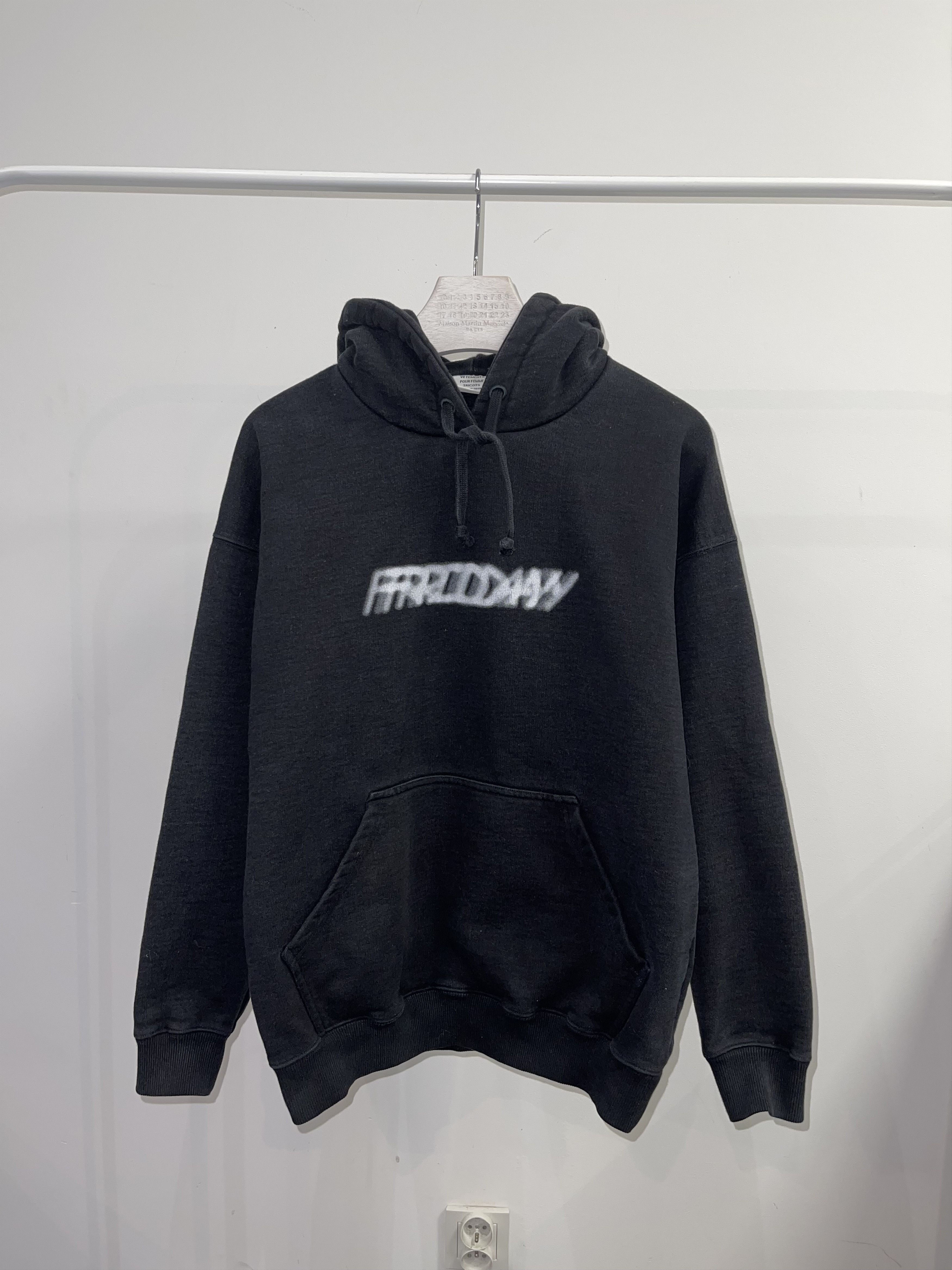 Vetements Vetements Friday Logo Black Hoodie Grailed