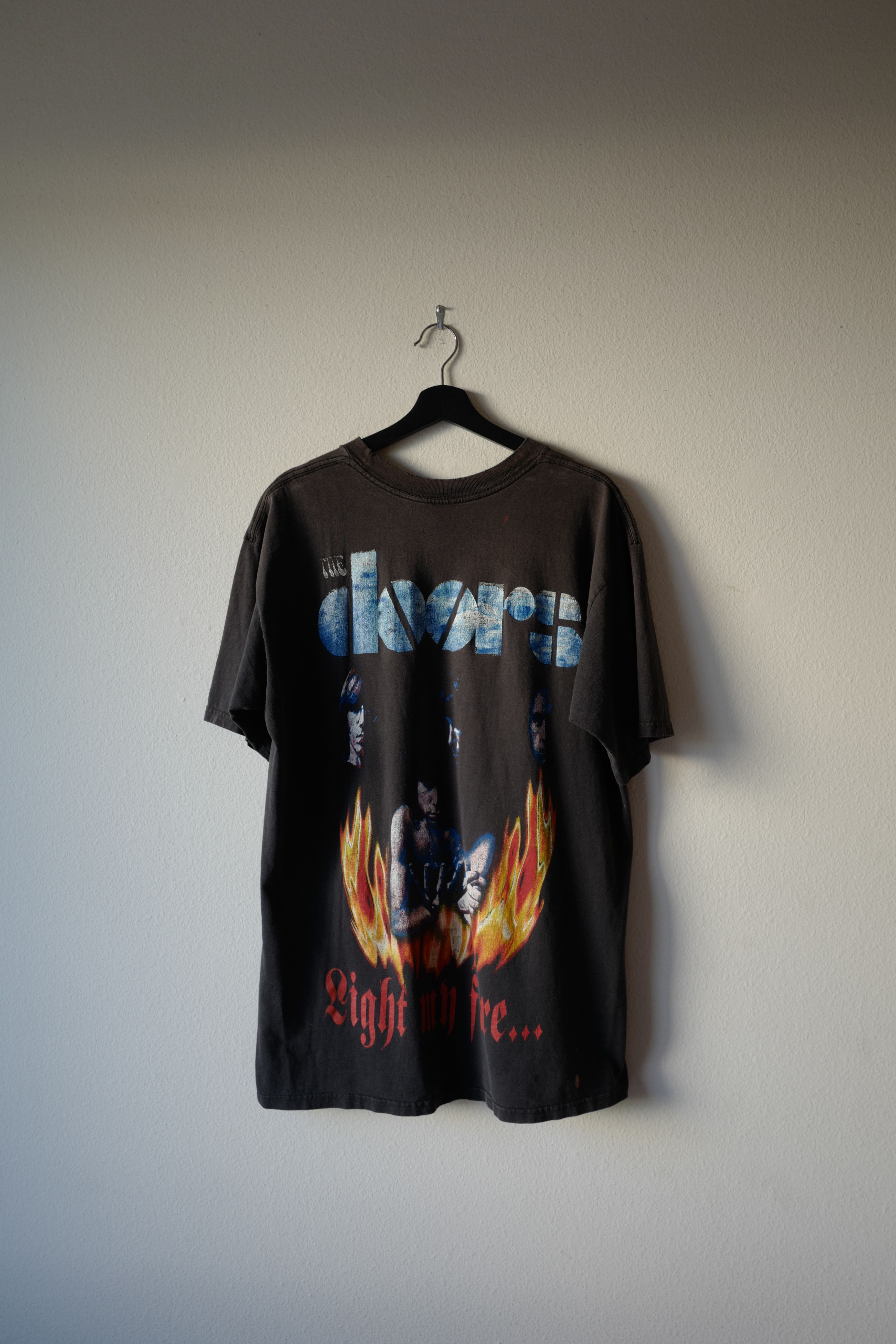 Vintage Vintage 90s The Doors - Light My Fire Tee Size US XL / EU 56 / 4 - 6 Thumbnail