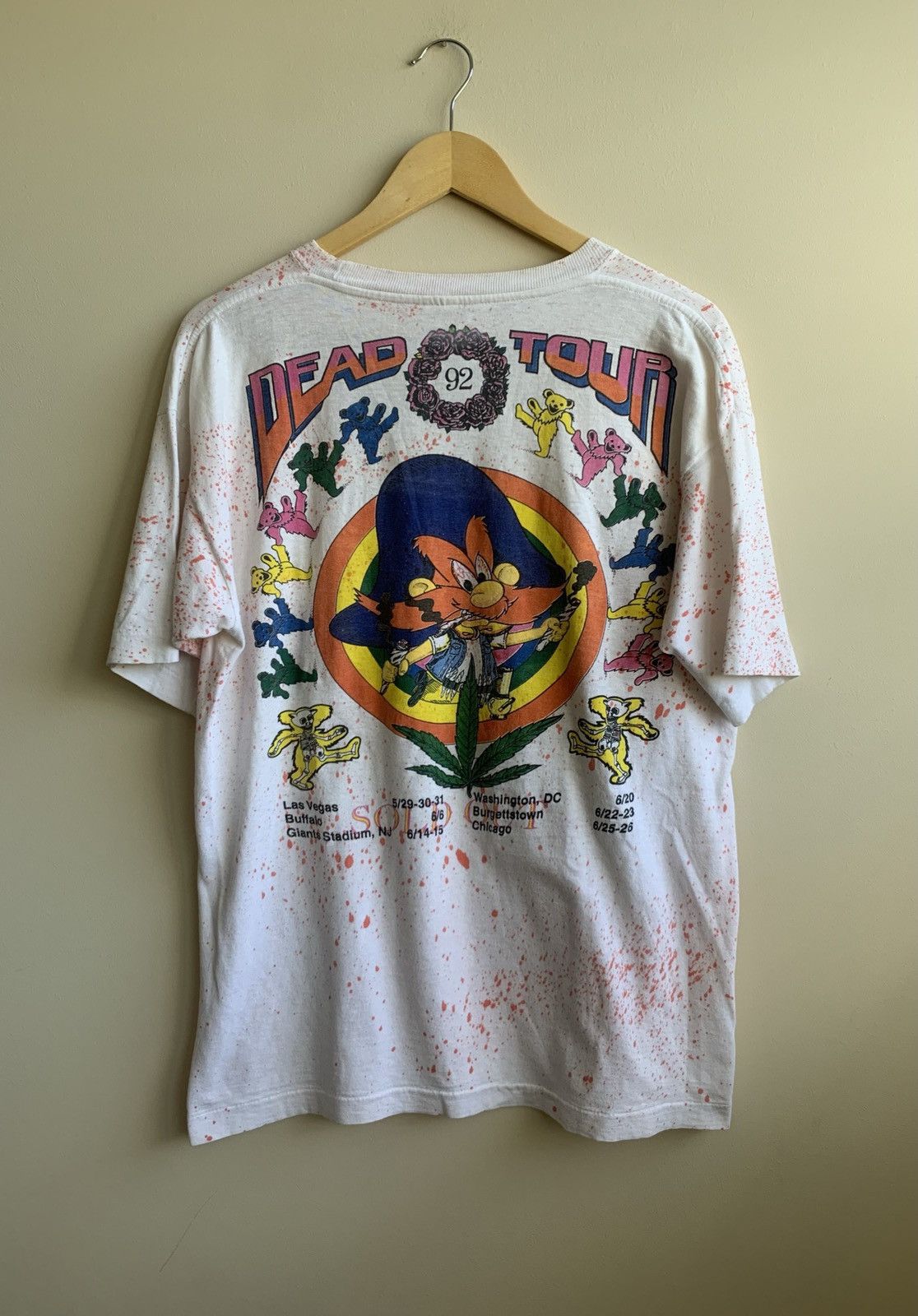 Vintage Vintage 1992 Grateful Dead Shroomy Tunes Weed Tee Shirt | Grailed