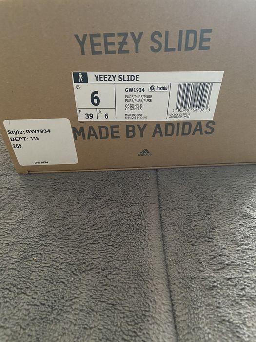 DS Brand New Adidas Yeezy Slide Pure (Restock Pair) Sz-12 GW1934 W