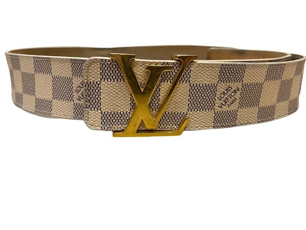 Louis Vuitton Damier Azur Canvas LV Initiales Belt 90 CM Louis Vuitton
