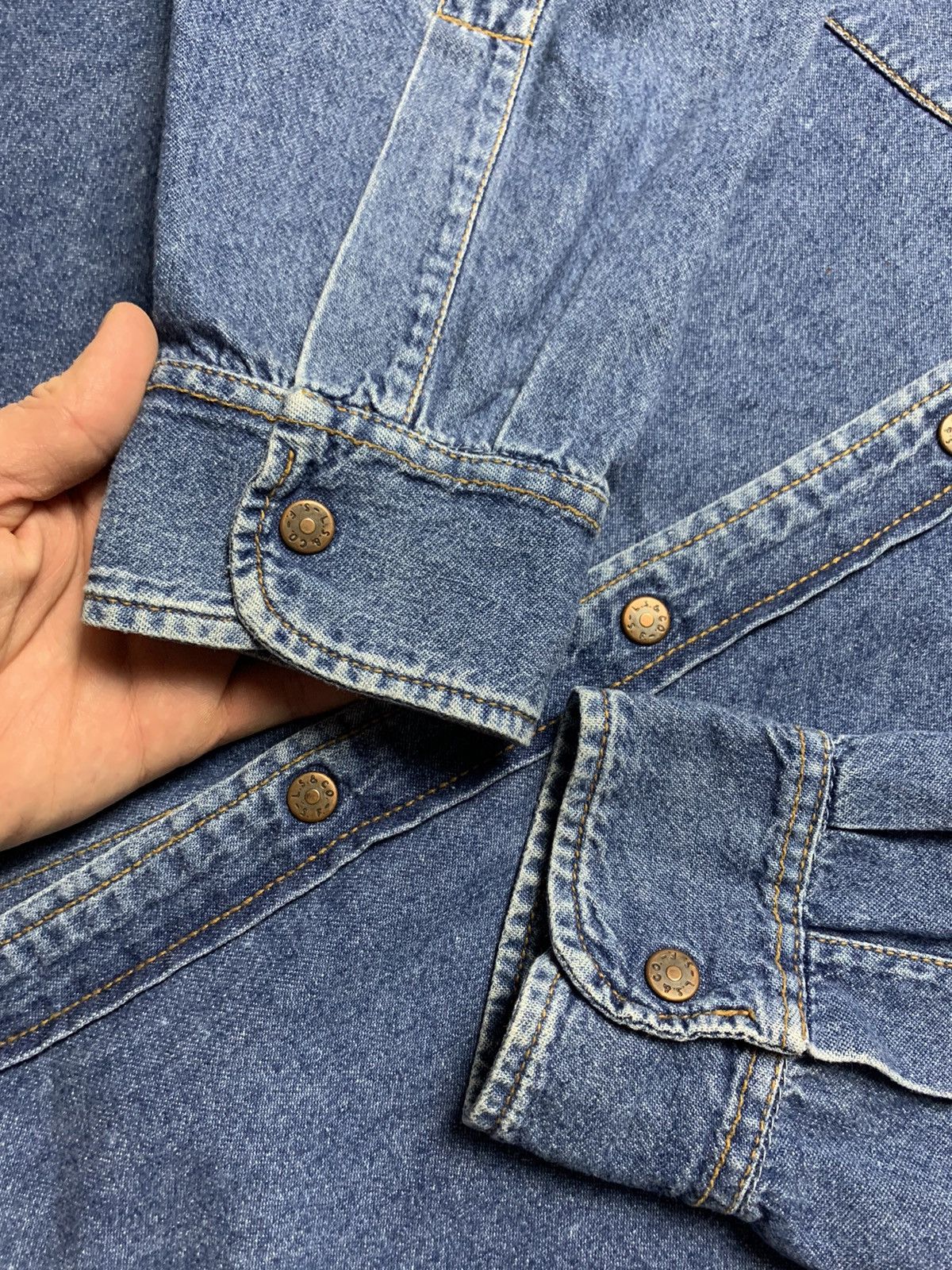 Levi's × Levi's Vintage Clothing × Vintage Vintage denim shirt Levis orange tab size L Size US L / EU 52-54 / 3 - 3 Thumbnail