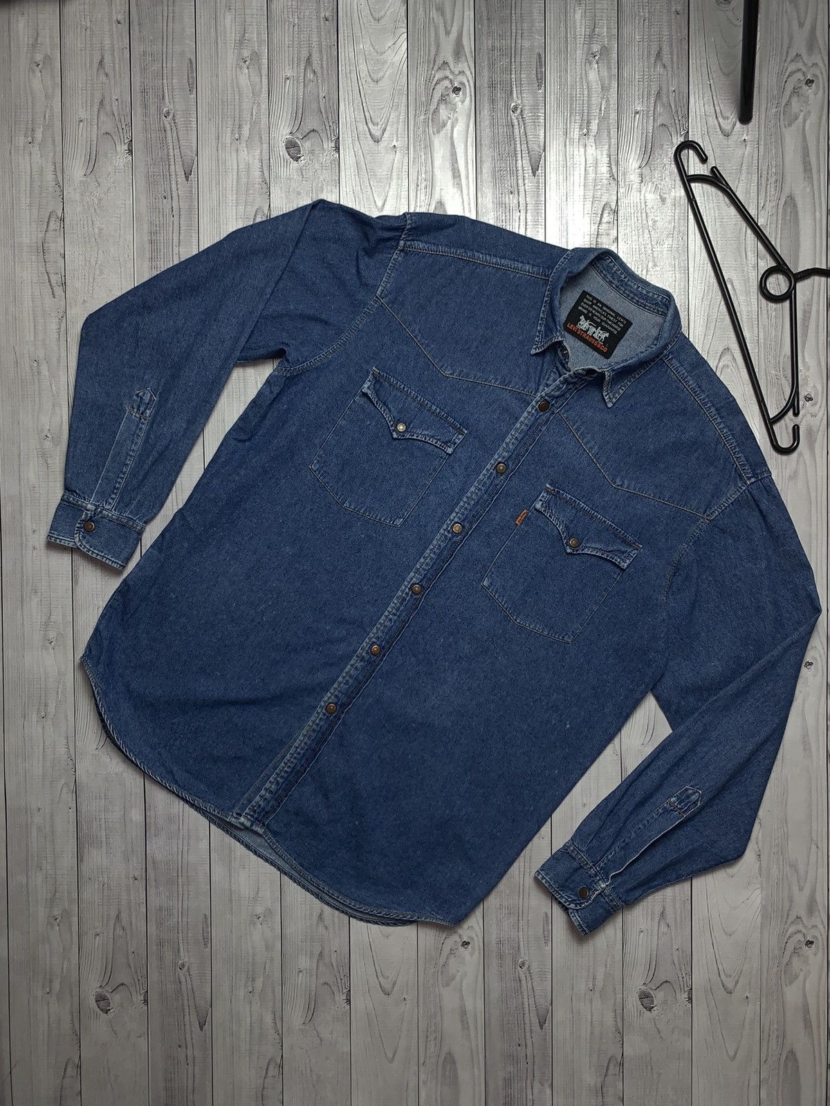 Levi's × Levi's Vintage Clothing × Vintage Vintage denim shirt Levis orange tab size L Size US L / EU 52-54 / 3 - 1 Thumbnail