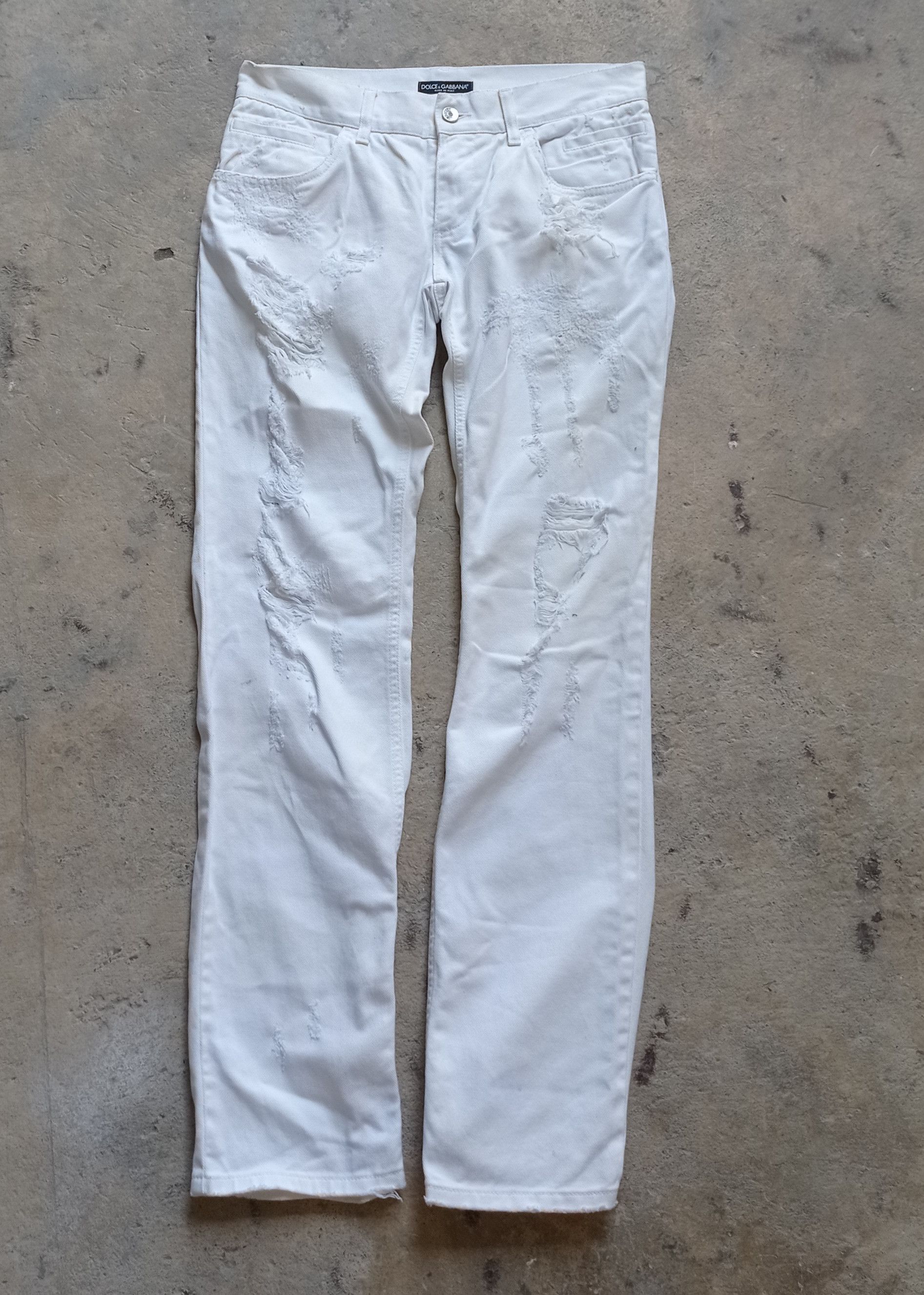 Dolce & Gabbana Dolce & Gabbana Distressed Biker Denim Pants Size US 32 / EU 48 - 1 Thumbnail