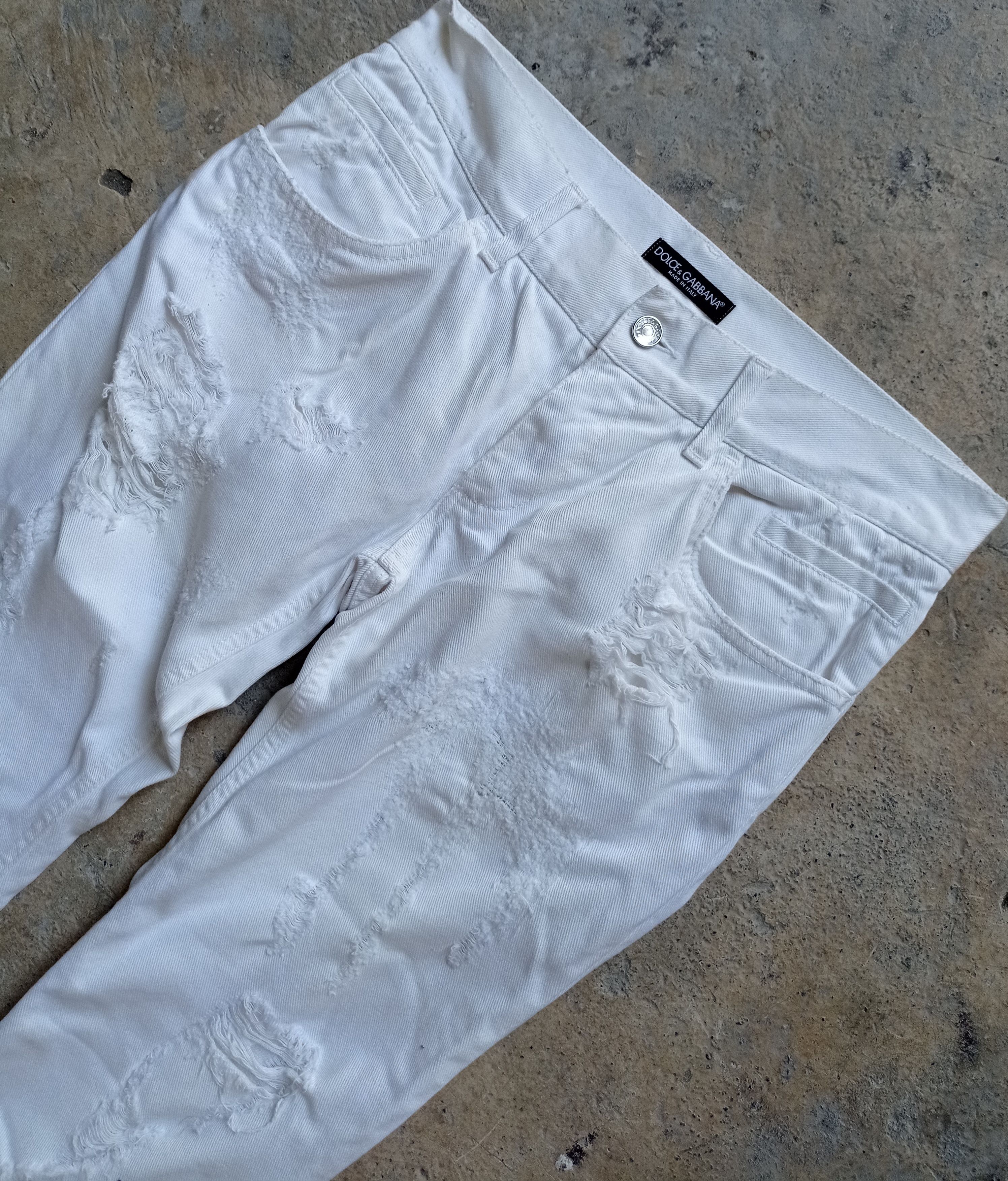 Dolce & Gabbana Dolce & Gabbana Distressed Biker Denim Pants Size US 32 / EU 48 - 2 Thumbnail