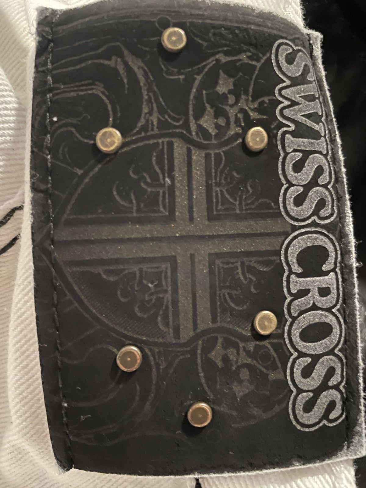 Vintage White Swiss Cross jorts Thick Stitch Size US 32 / EU 48 - 3 Thumbnail