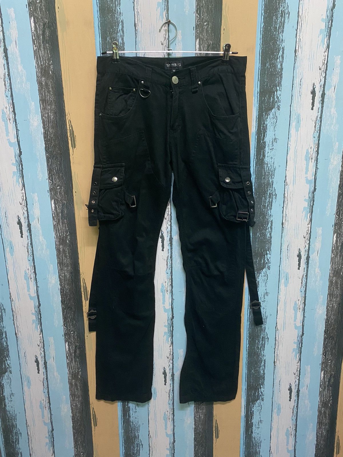 Japanese Brand Japanese Brand LowBox Bondage Multipocket Punk Cargo Pants Size US 30 / EU 46 - 2 Thumbnail