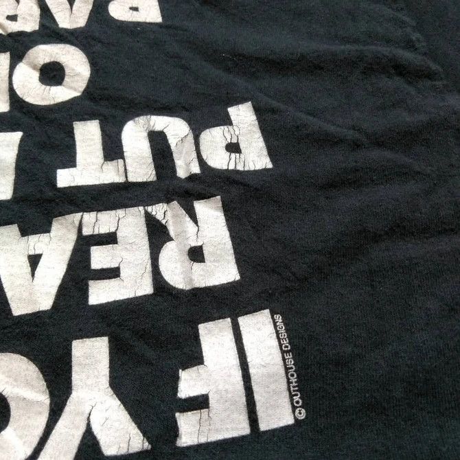Rap Tees 🔥 90s WORDING TEE AS SOLD BY BARSTOOL SMILEY TEE Size US L / EU 52-54 / 3 - 3 Thumbnail