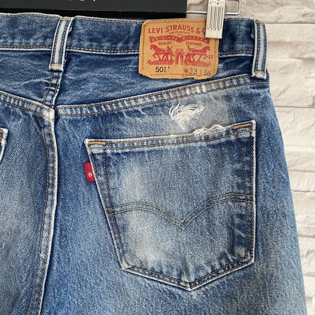 Levi's Levis 501 Distressed Jeans Stonewash Size US 32 / EU 48 - 1 Thumbnail
