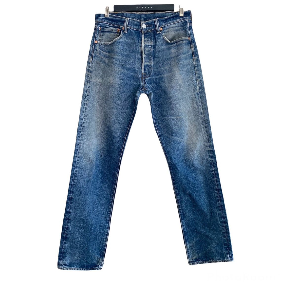 Levi's Levis 501 Distressed Jeans Stonewash Size US 32 / EU 48 - 2 Thumbnail