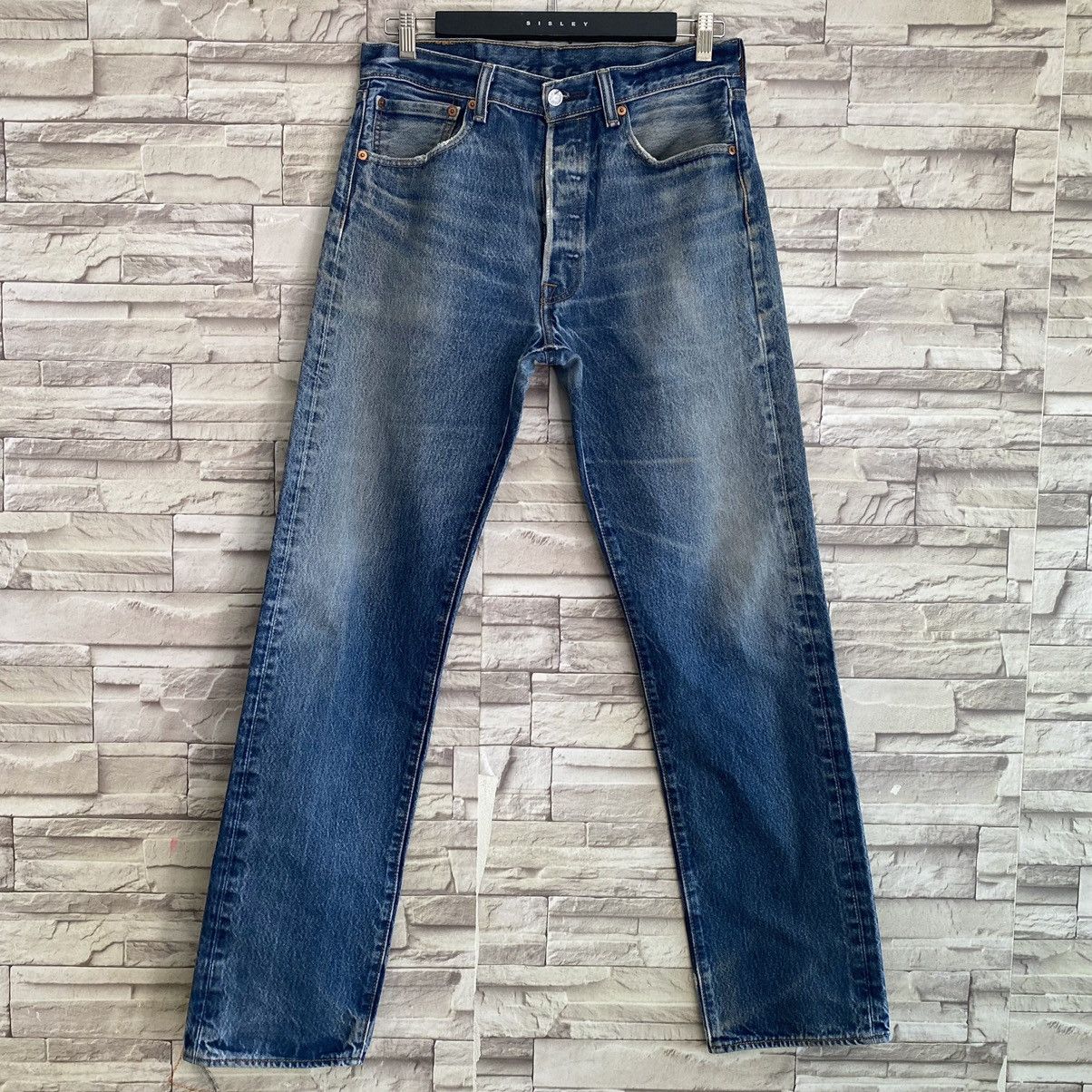 Levi's Levis 501 Distressed Jeans Stonewash Size US 32 / EU 48 - 4 Thumbnail