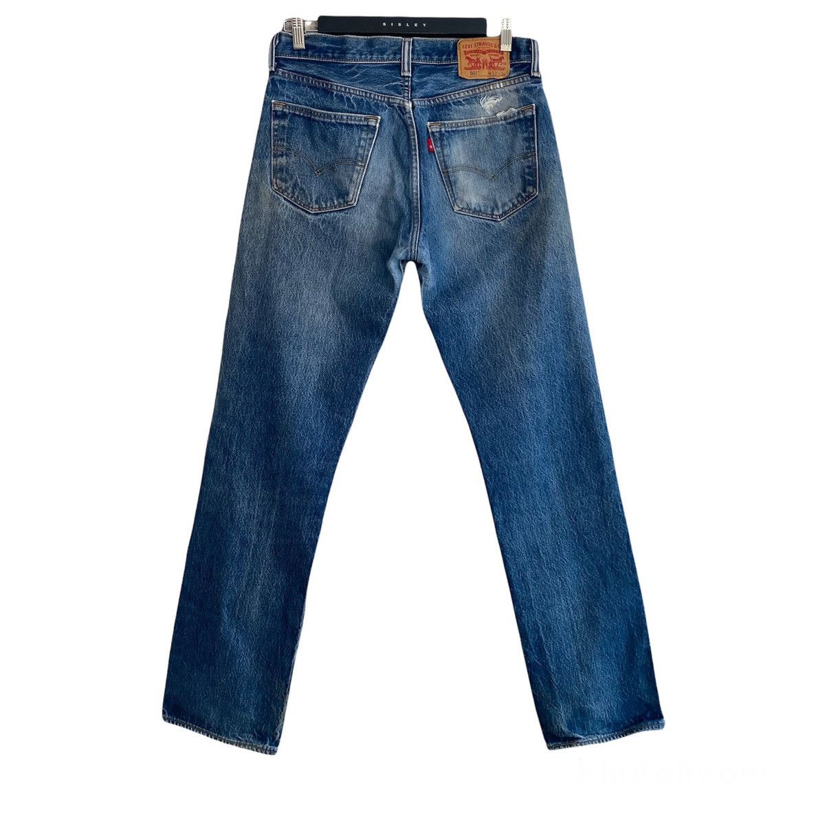 Levi's Levis 501 Distressed Jeans Stonewash Size US 32 / EU 48 - 3 Thumbnail