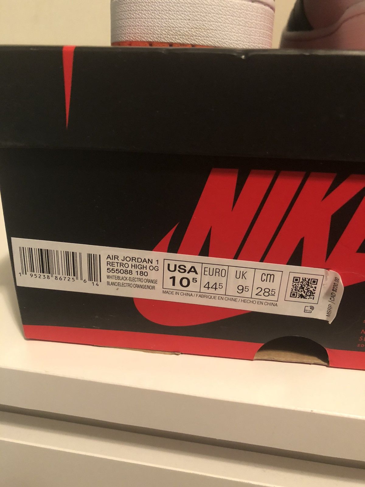 Jordan Brand Air Jordan 1 Electro Orange Size US 10.5 / EU 43-44 - 8 Thumbnail