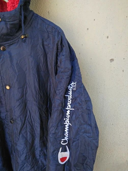 Champion VINTAGE 90s CHAMPION BIG LOGO DOUBLE LAYER HOODED JACKETS Size US L / EU 52-54 / 3 - 8 Thumbnail