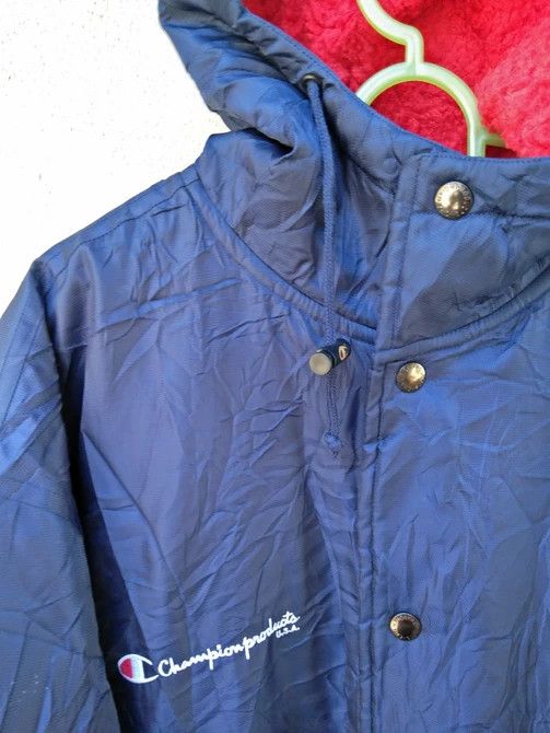 Champion VINTAGE 90s CHAMPION BIG LOGO DOUBLE LAYER HOODED JACKETS Size US L / EU 52-54 / 3 - 7 Thumbnail