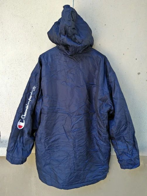 Champion VINTAGE 90s CHAMPION BIG LOGO DOUBLE LAYER HOODED JACKETS Size US L / EU 52-54 / 3 - 3 Thumbnail