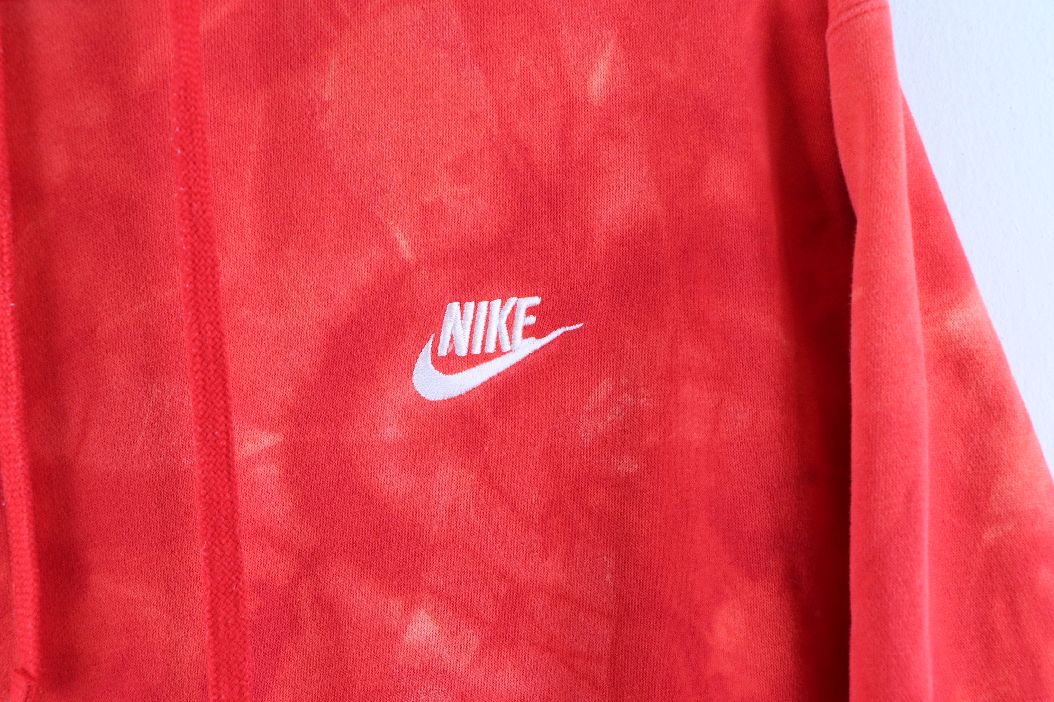Nike Vintage Nike Travis Scott Mini Swoosh Acid Wash Hoodie Red Size US M / EU 48-50 / 2 - 4 Thumbnail