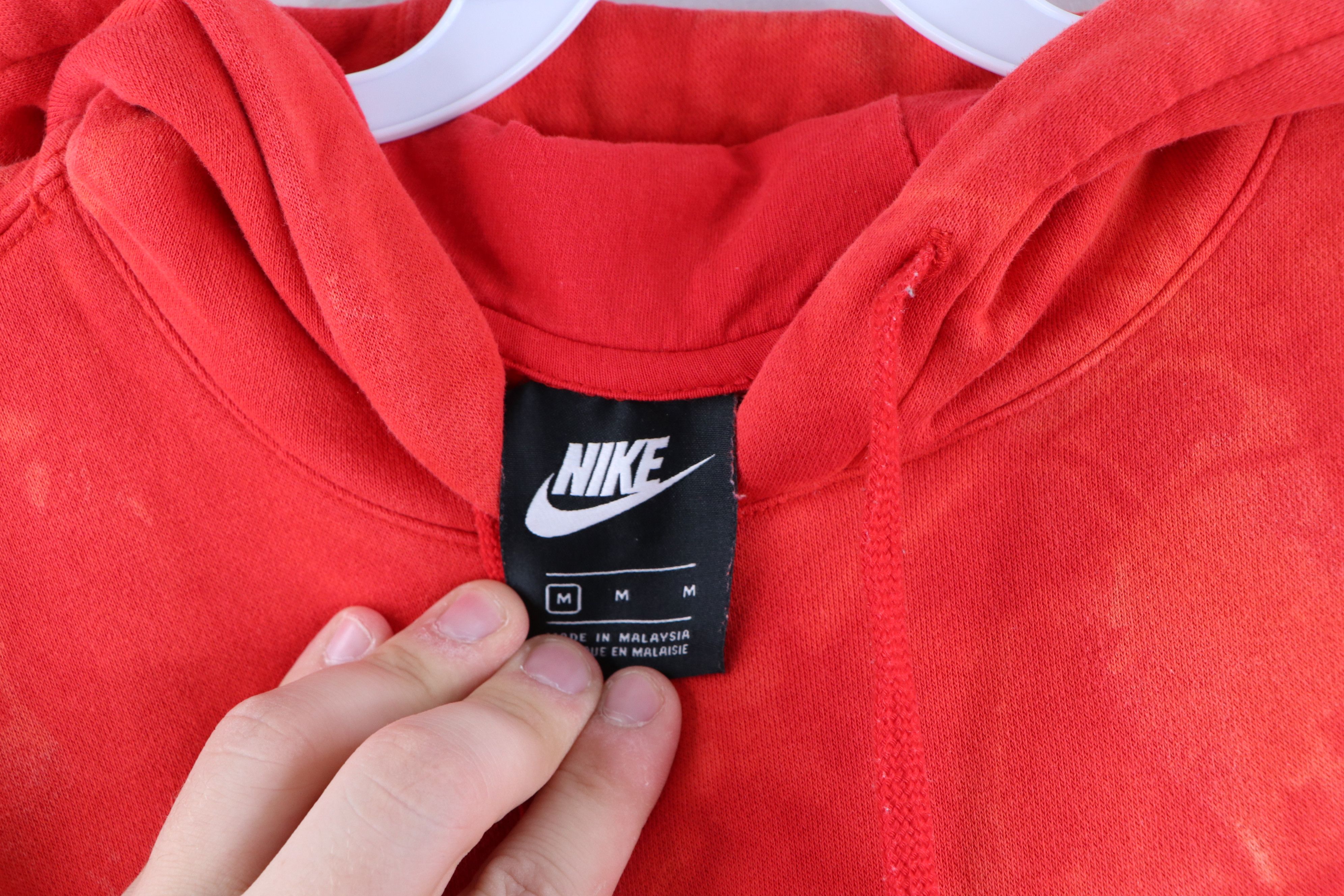 Nike Vintage Nike Travis Scott Mini Swoosh Acid Wash Hoodie Red Size US M / EU 48-50 / 2 - 5 Thumbnail