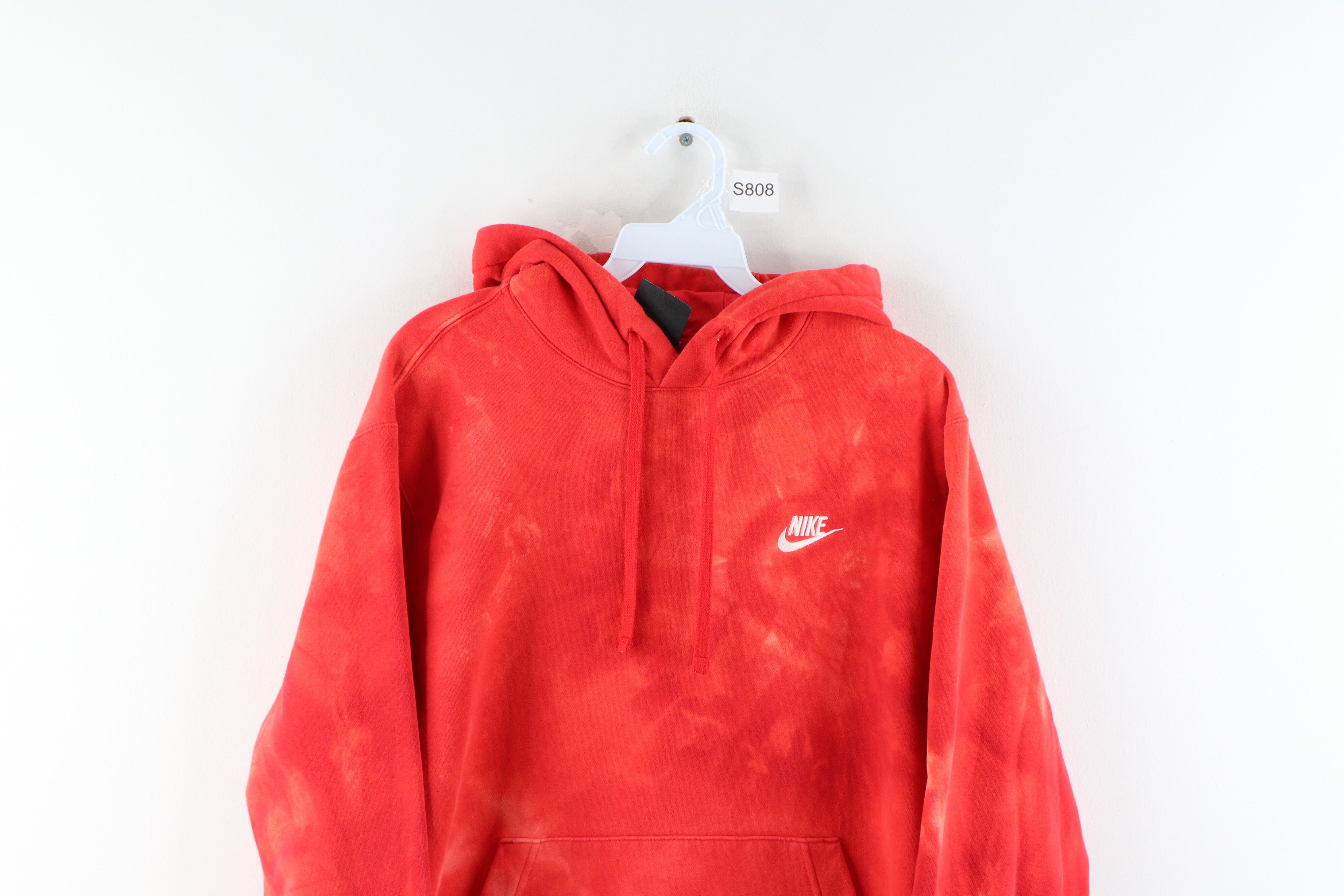 Nike Vintage Nike Travis Scott Mini Swoosh Acid Wash Hoodie Red Size US M / EU 48-50 / 2 - 2 Preview