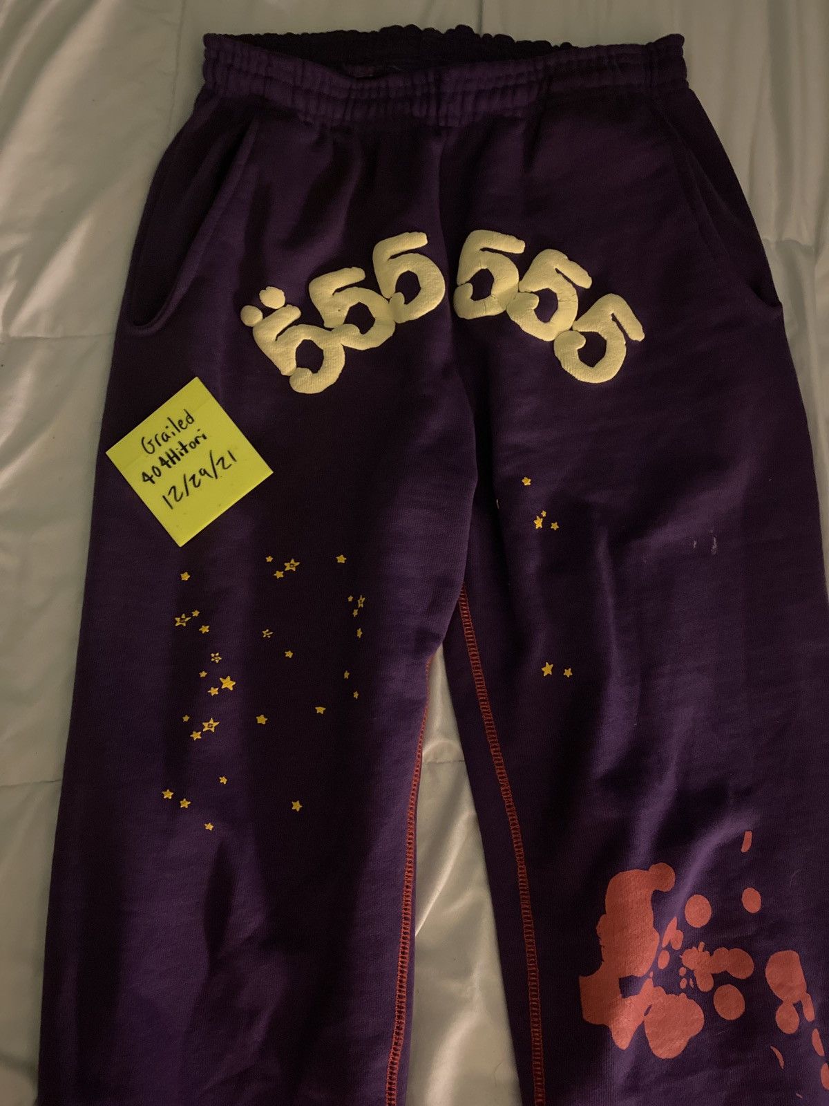 Young Thug Sp5der purple Sweatpants (s)