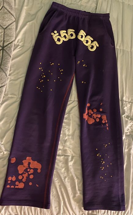 Sp5der Purple Sweatpants