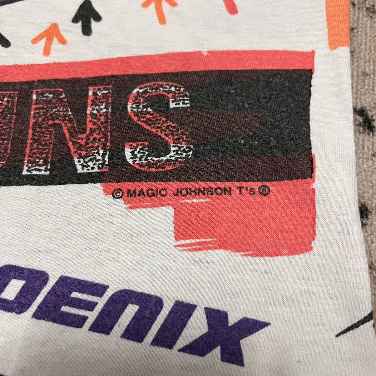 NBA Vintage Magic Johnson Ts Phoenix Suns All Over Print Size US XL / EU 56 / 4 - 4 Thumbnail