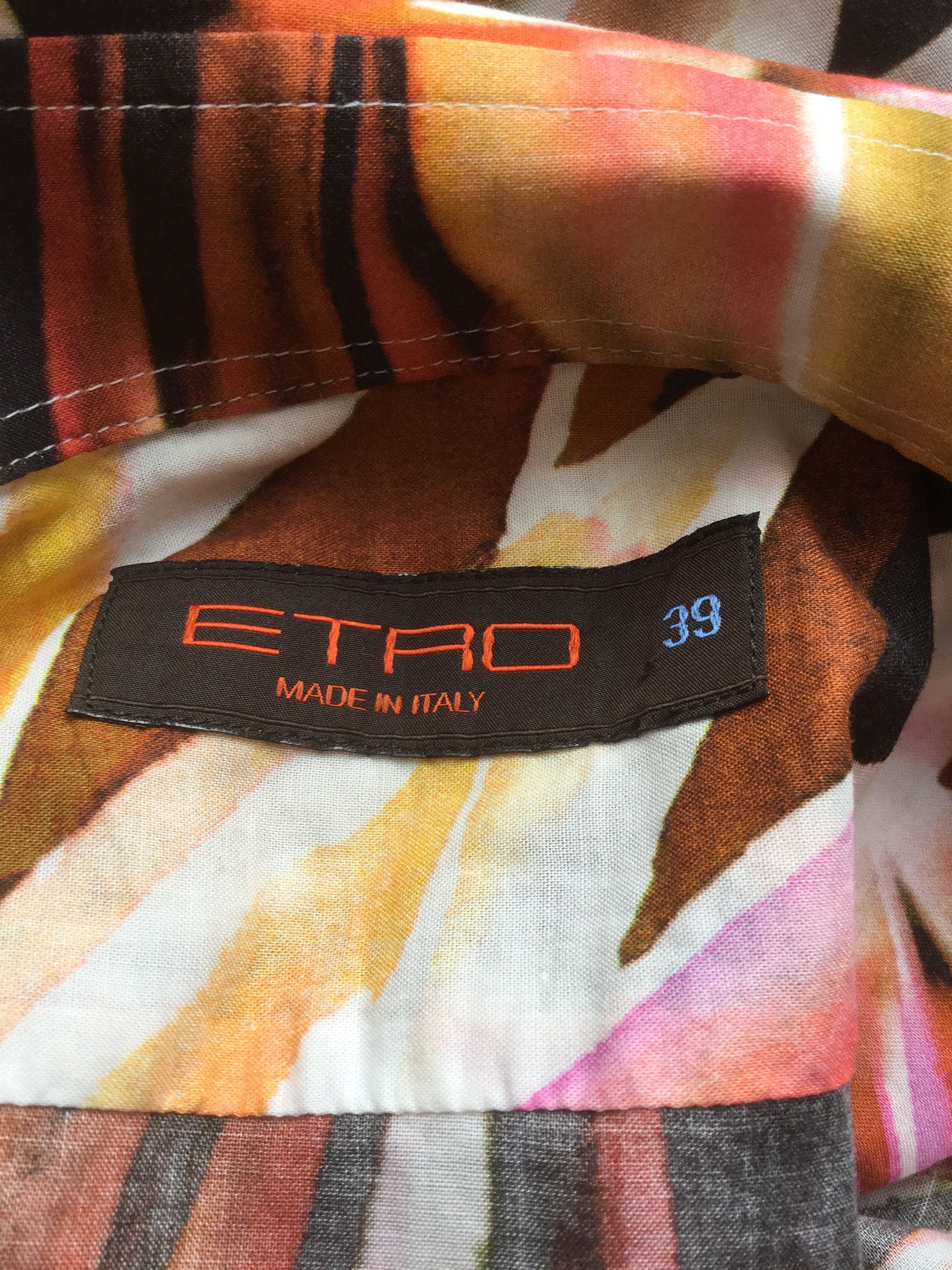 Etro NWOT Boho chic flower shirt.Like Versace or Balenciaga Size US S / EU 44-46 / 1 - 3 Thumbnail