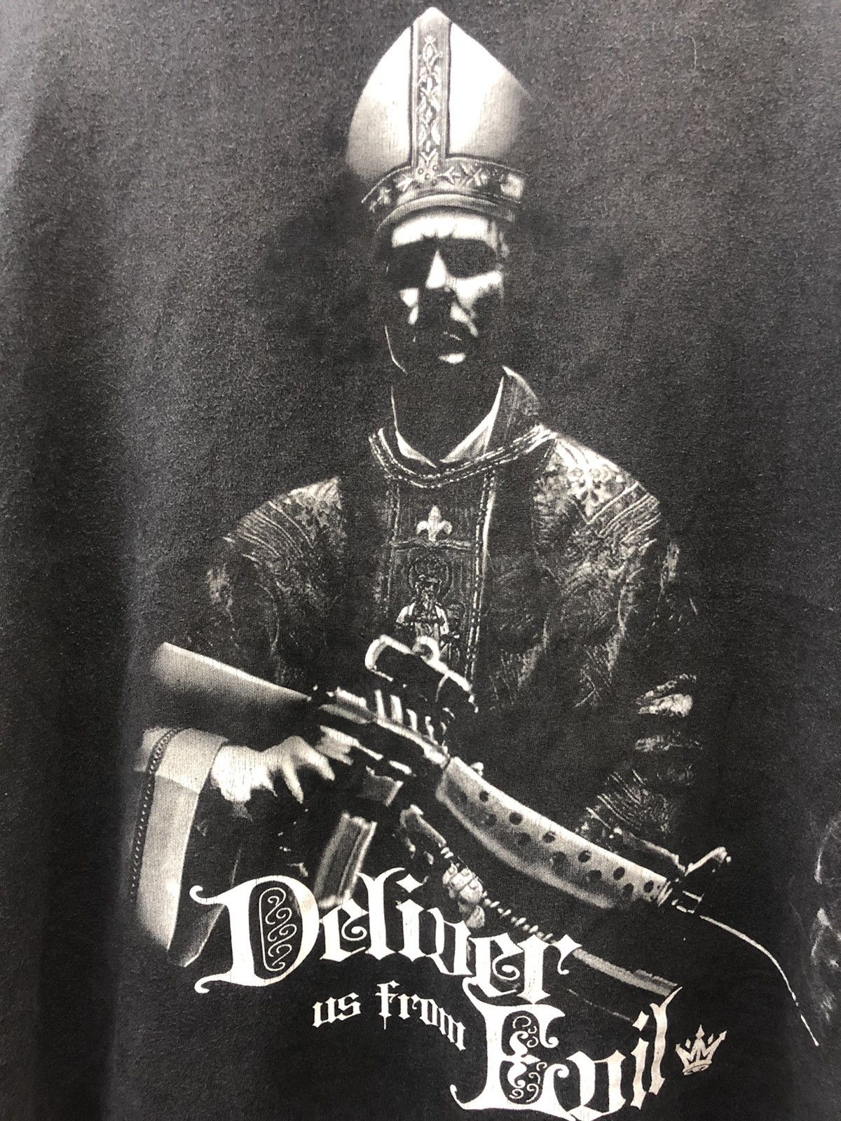 Punk and Yo Vintage faded MAFIOSO Clothing tees -Deliver us from Evil Size US XL / EU 56 / 4 - 2 Thumbnail