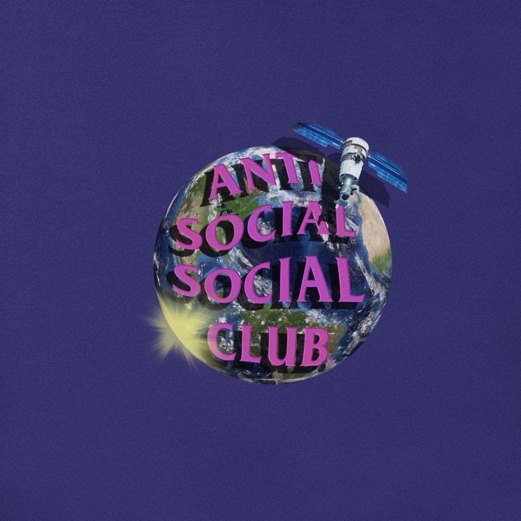 Anti Social Social Club × Members Only DS ASSC satellite Worldwide Purple Hoodie BAPE Kith FTP FOG Size US M / EU 48-50 / 2 - 5 Thumbnail