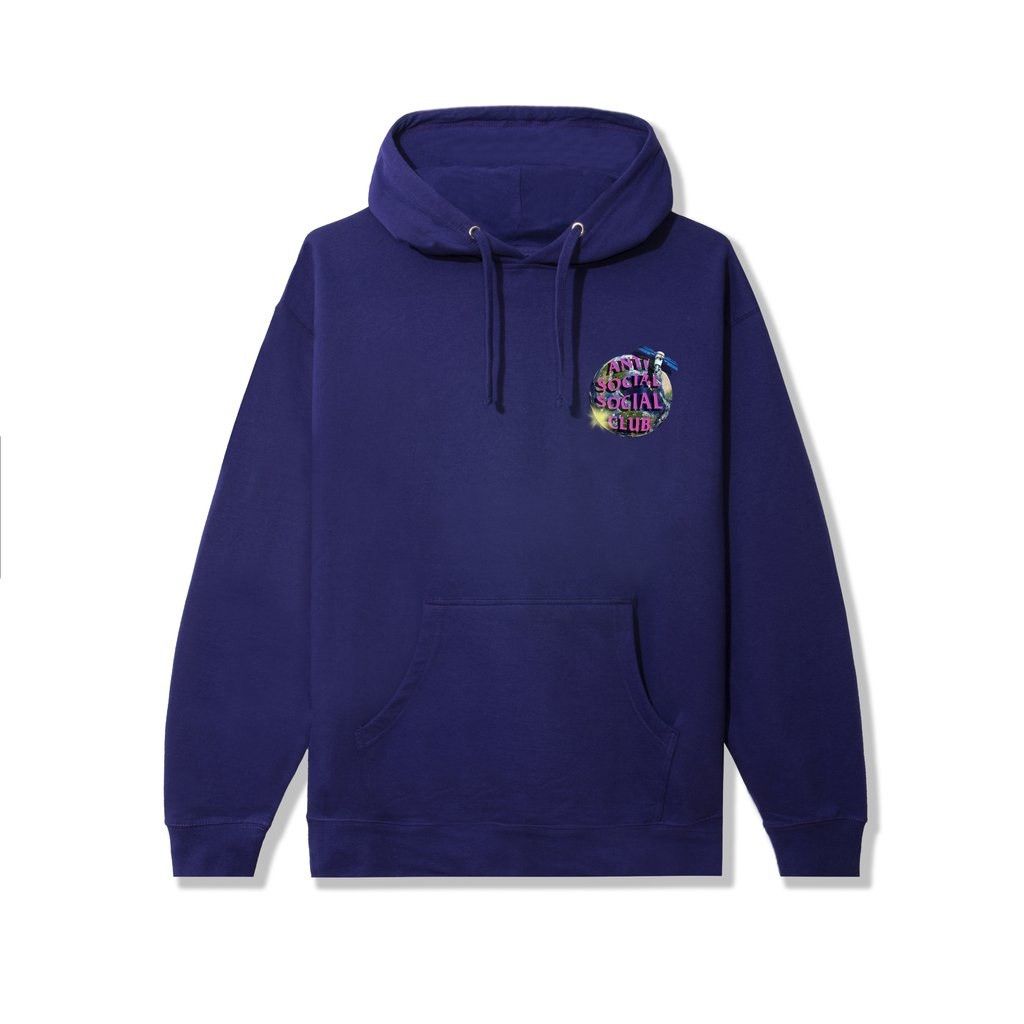 Anti Social Social Club × Members Only DS ASSC satellite Worldwide Purple Hoodie BAPE Kith FTP FOG Size US M / EU 48-50 / 2 - 1 Thumbnail