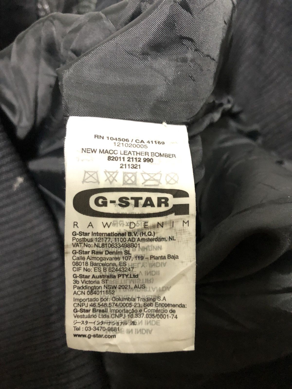 G-Star × Japanese Brand G STAR RAW LEATHER BOMBER JACKET Size US M / EU 48-50 / 2 - 11 Thumbnail