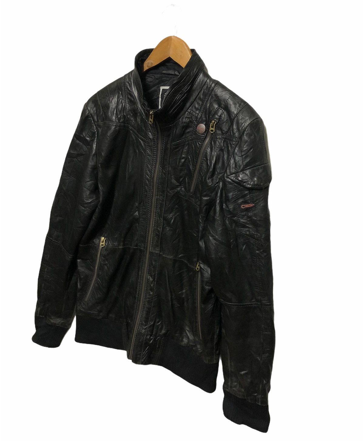 G-Star × Japanese Brand G STAR RAW LEATHER BOMBER JACKET Size US M / EU 48-50 / 2 - 3 Thumbnail