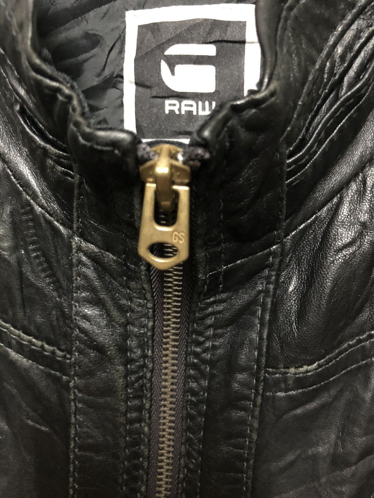 G-Star × Japanese Brand G STAR RAW LEATHER BOMBER JACKET Size US M / EU 48-50 / 2 - 7 Thumbnail