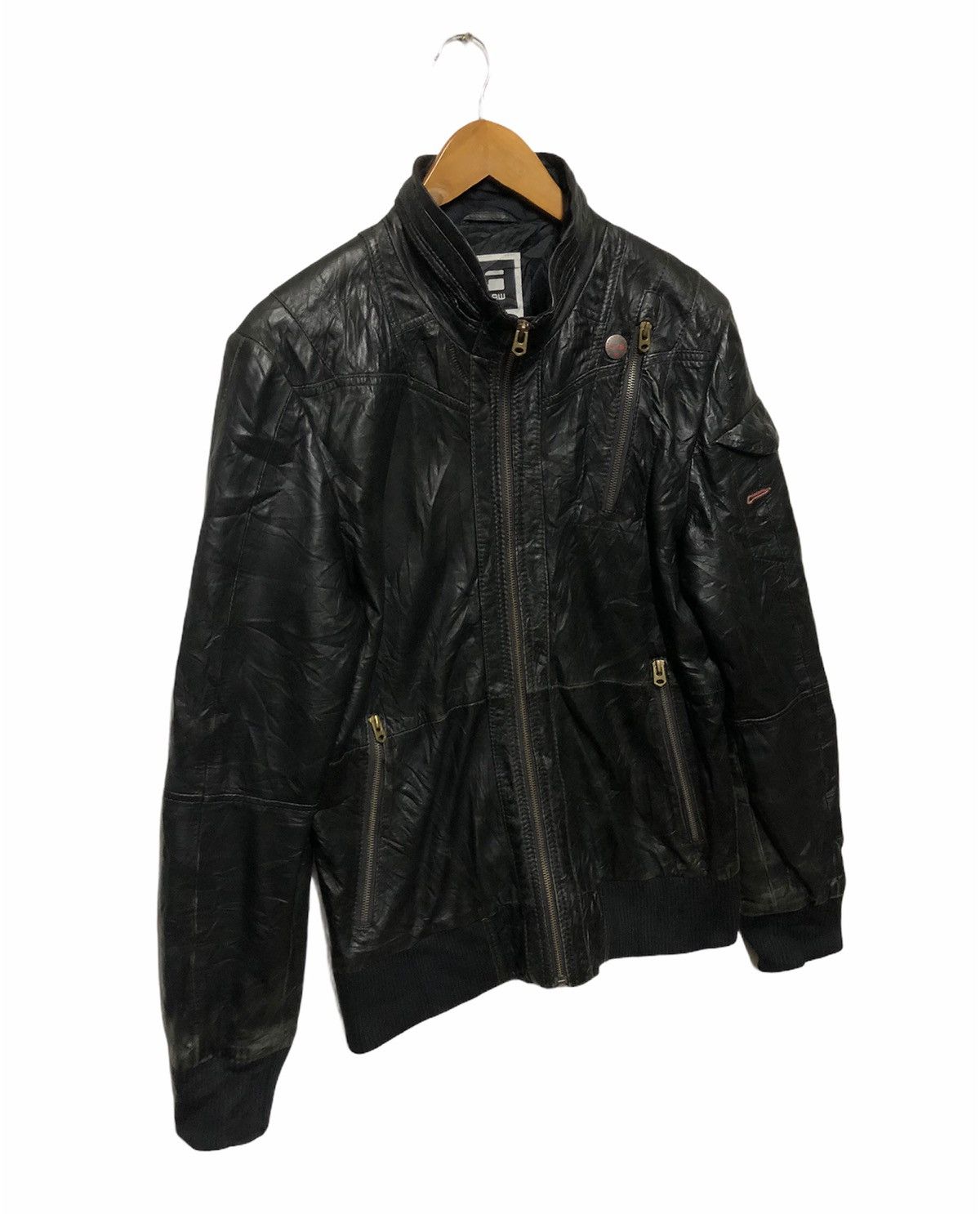 G-Star × Japanese Brand G STAR RAW LEATHER BOMBER JACKET Size US M / EU 48-50 / 2 - 4 Thumbnail